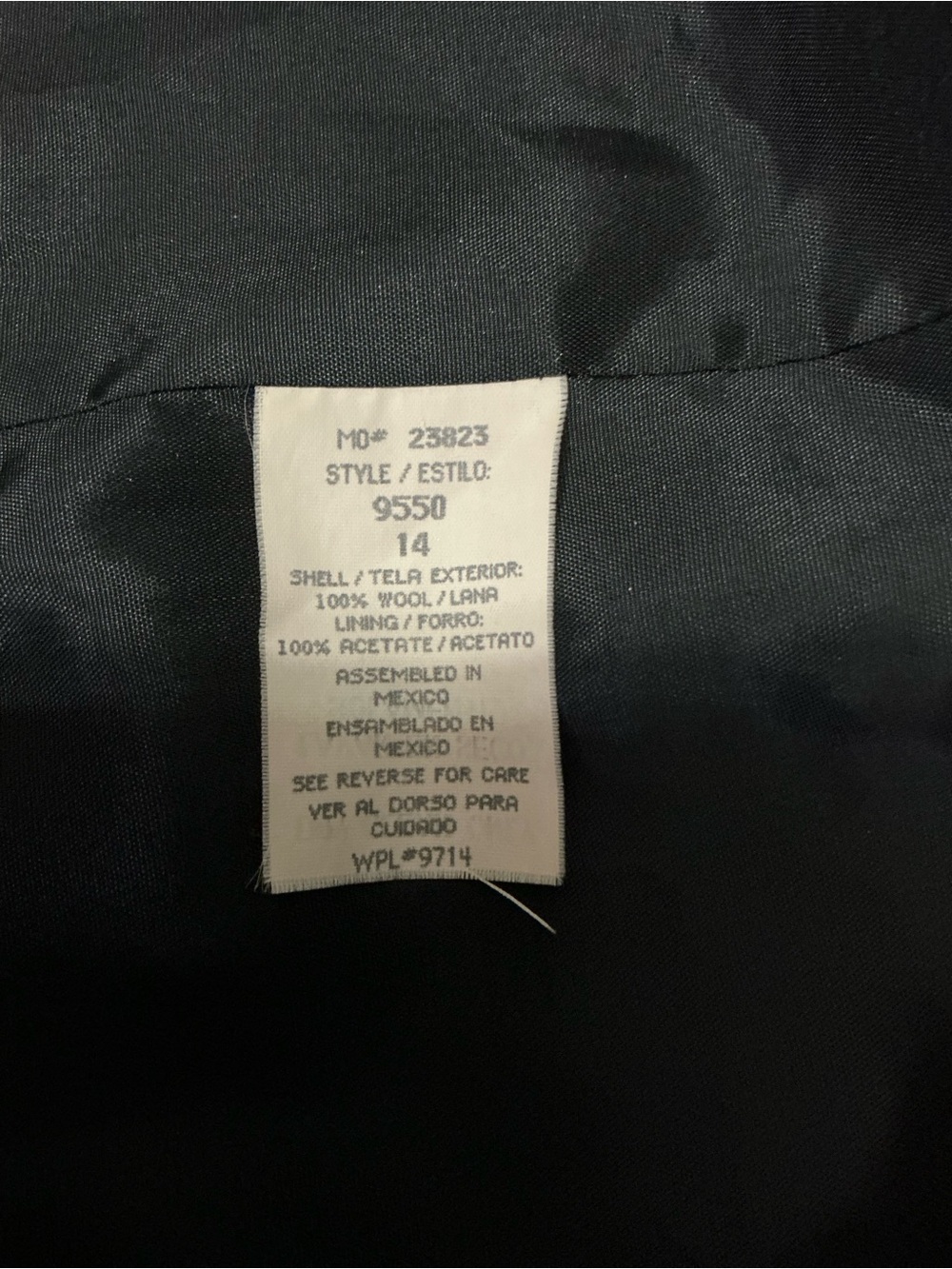 Savannah Women’s Black 100% Wool Blazer Jacket Gold Button Size 14 Vintage Style - Picture 8 of 8
